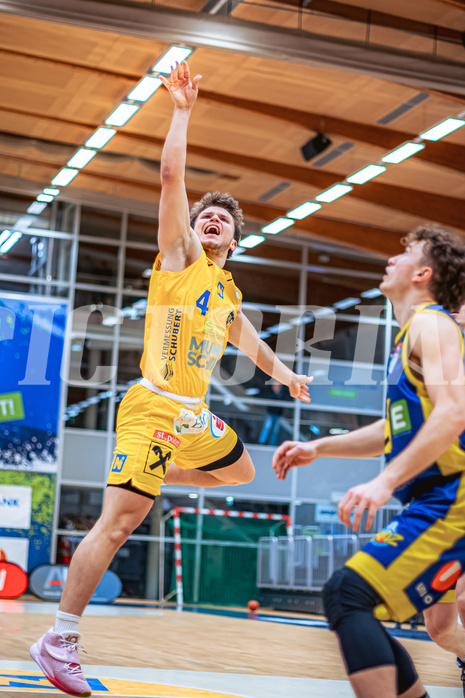 Basketball, Win2Day Superliga 2022/23, Grunddurchgang 19.Runde, SKN St. Pölten Basketball, UBSC Graz, Felix Angerbauer (4)