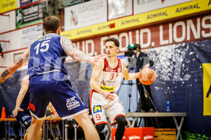 Basketball, win2day Basketball Superliga 2022/23, Grunddurchgang 19.Runde, Traiskirchen Lions, BBC Nord Dragonz, Lukas Hahn (9)