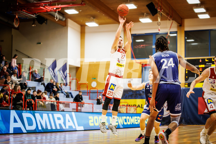 Basketball, win2day Basketball Superliga 2022/23, Grunddurchgang 19.Runde, Traiskirchen Lions, BBC Nord Dragonz, Emilio Banic (23)