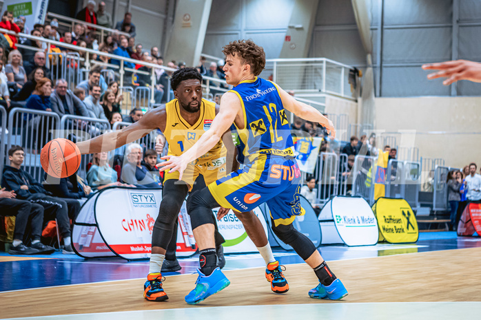 Basketball, Win2Day Superliga 2022/23, Grunddurchgang 19.Runde, SKN St. Pölten Basketball, UBSC Graz, Kelvin Lewis (1)
