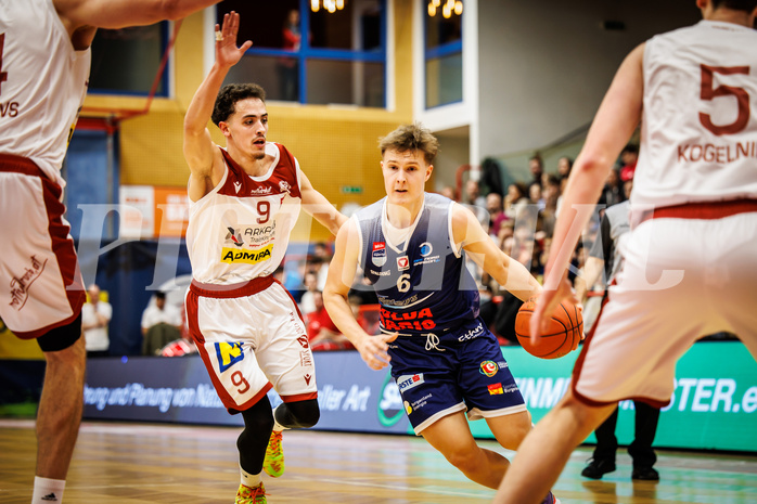 Basketball, win2day Basketball Superliga 2022/23, Grunddurchgang 19.Runde, Traiskirchen Lions, BBC Nord Dragonz, Valentin Pasterk (6)