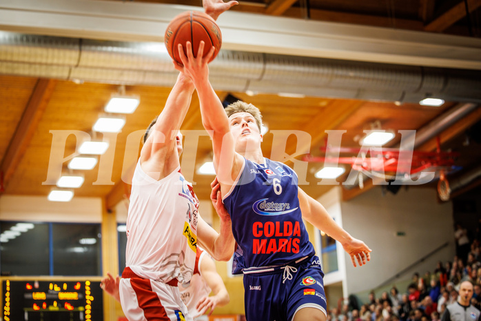 Basketball, win2day Basketball Superliga 2022/23, Grunddurchgang 19.Runde, Traiskirchen Lions, BBC Nord Dragonz, Valentin Pasterk (6)