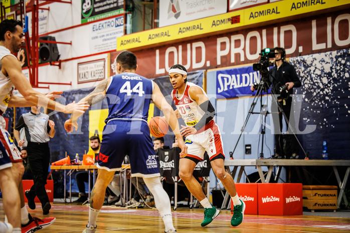 Basketball, win2day Basketball Superliga 2022/23, Grunddurchgang 19.Runde, Traiskirchen Lions, BBC Nord Dragonz, Evan Taylor (10)