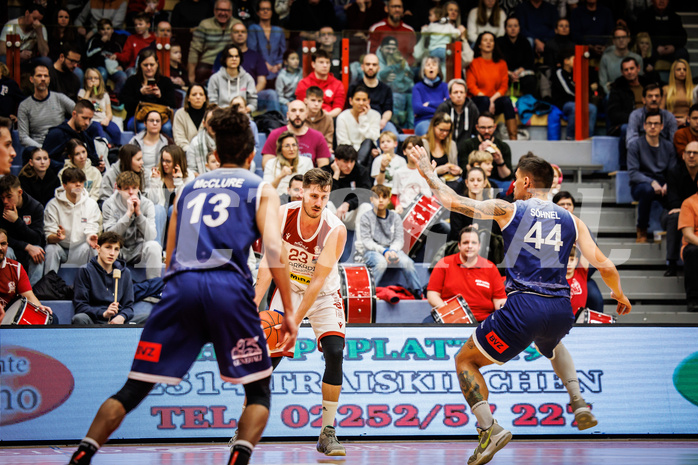 Basketball, win2day Basketball Superliga 2022/23, Grunddurchgang 19.Runde, Traiskirchen Lions, BBC Nord Dragonz, Emilio Banic (23)