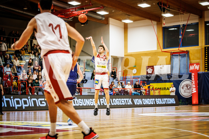 Basketball, win2day Basketball Superliga 2022/23, Grunddurchgang 19.Runde, Traiskirchen Lions, BBC Nord Dragonz, David Makivic (1)
