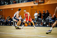 Basketball, Win2Day Superliga 2023/24, Grunddurchgang 5.Runde, Vienna Timberwolves, Traiskirchen Lions, Edgars Lasenbergs (25)