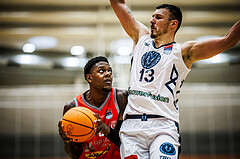 Basketball, Win2Day Superliga 2023/24, Grunddurchgang 5.Runde, Vienna Timberwolves, Traiskirchen Lions, Davon Clare (5)