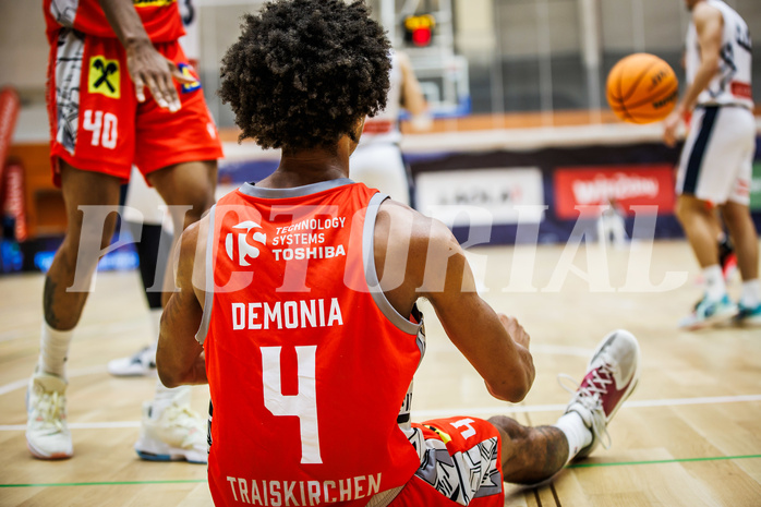 Basketball, Win2Day Superliga 2023/24, Grunddurchgang 5.Runde, Vienna Timberwolves, Traiskirchen Lions, Demarcus Demonia (4)