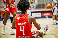 Basketball, Win2Day Superliga 2023/24, Grunddurchgang 5.Runde, Vienna Timberwolves, Traiskirchen Lions, Demarcus Demonia (4)