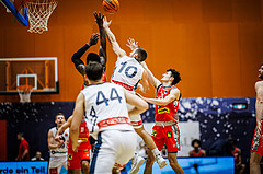 Basketball, Win2Day Superliga 2023/24, Grunddurchgang 5.Runde, Vienna Timberwolves, Traiskirchen Lions, Jakob Szkutta (10)