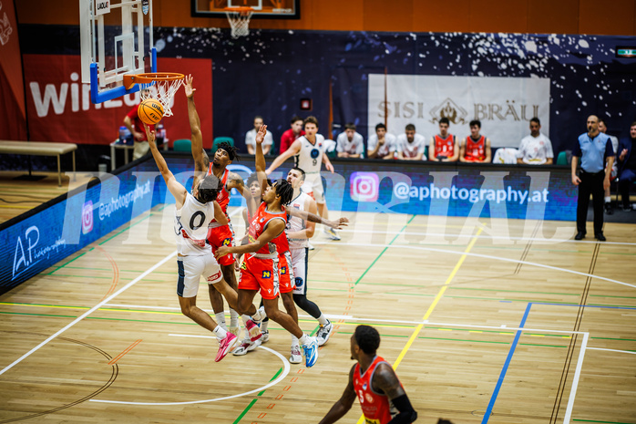 Basketball, Win2Day Superliga 2023/24, Grunddurchgang 5.Runde, Vienna Timberwolves, Traiskirchen Lions, Armin Karian (0)
