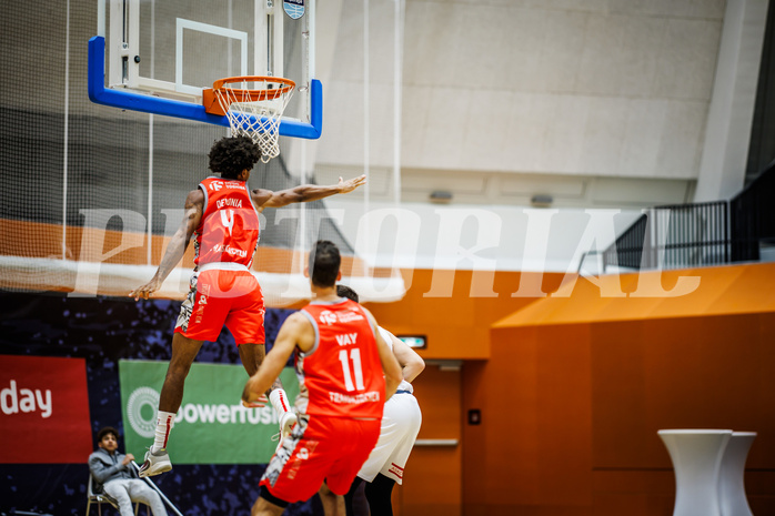 Basketball, Win2Day Superliga 2023/24, Grunddurchgang 5.Runde, Vienna Timberwolves, Traiskirchen Lions, Demarcus Demonia (4)