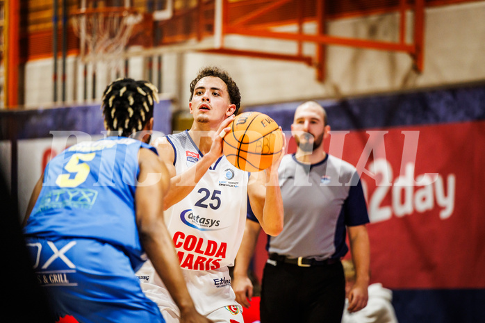 Basketball, win2day Basketball Superliga 2023/224, Grunddurchgang Runde 5, BBC Nord Dragonz, SKN St. Pölten, Lukas Hahn (25)