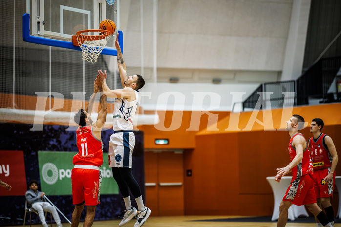 Basketball, Win2Day Superliga 2023/24, Grunddurchgang 5.Runde, Vienna Timberwolves, Traiskirchen Lions, Ziga Fifolt (13)