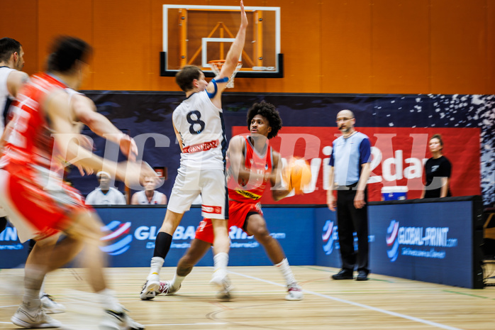 Basketball, Win2Day Superliga 2023/24, Grunddurchgang 5.Runde, Vienna Timberwolves, Traiskirchen Lions, Demarcus Demonia (4)