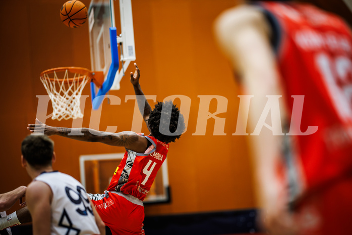 Basketball, Win2Day Superliga 2023/24, Grunddurchgang 5.Runde, Vienna Timberwolves, Traiskirchen Lions, Demarcus Demonia (4)