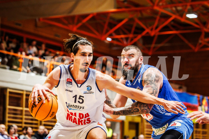 Basketball, win2day Basketball Superliga 2023/224, Grunddurchgang Runde 5, BBC Nord Dragonz, SKN St. Pölten, Mario Spaleta (15)