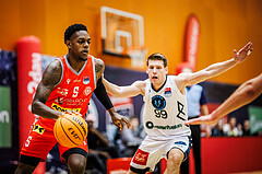 Basketball, Win2Day Superliga 2023/24, Grunddurchgang 5.Runde, Vienna Timberwolves, Traiskirchen Lions, Davon Clare (5)