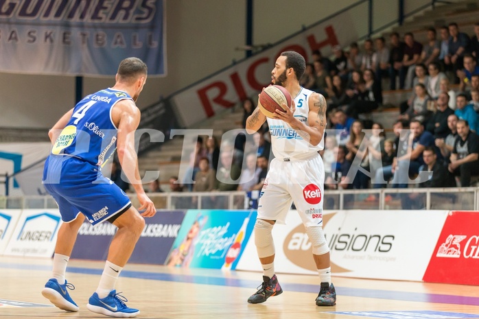Basketball, ABL 2017/18, Grunddurchgang 13.Runde, Oberwart Gunners, Gmunden Swans, Louis Dabney Jr. (5)