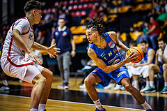 Basketball, Win2Day Superliga 2024/25, 5. Qualifikationsrunde, BC Vienna, SKN St. Pölten, Aron Stazic (21), Philip Konate (1)