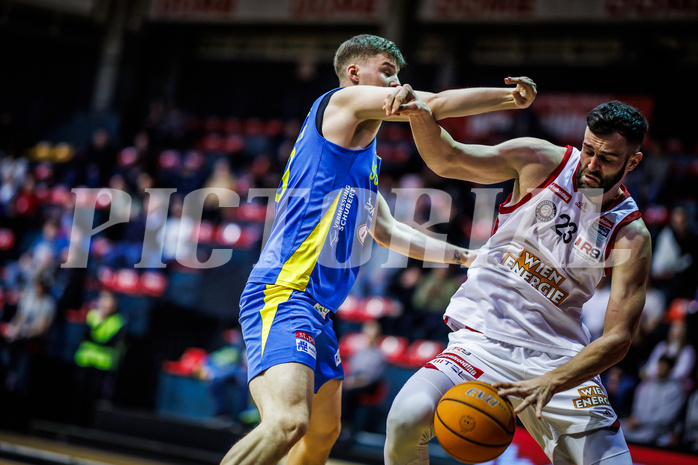 Basketball, Win2Day Superliga 2024/25, 5. Qualifikationsrunde, BC Vienna, SKN St. Pölten, Janis Tomaschek (99), Ivan Gavrilovic (23)