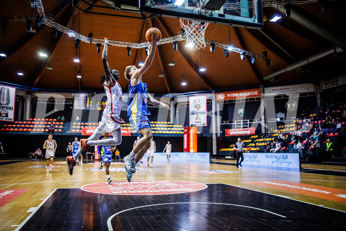 Basketball, Win2Day Superliga 2024/25, 5. Qualifikationsrunde, BC Vienna, SKN St. Pölten, Sheriff Seedy Drammeh (0), Simon Schlögl (6)