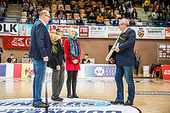 Basketball, Admiral Basketball Superliga 2019/20, Grunddurchgang 16.Runde, Oberwart Gunners, Klosterneuburg Dukes, Ehrung Dr. Ziegner