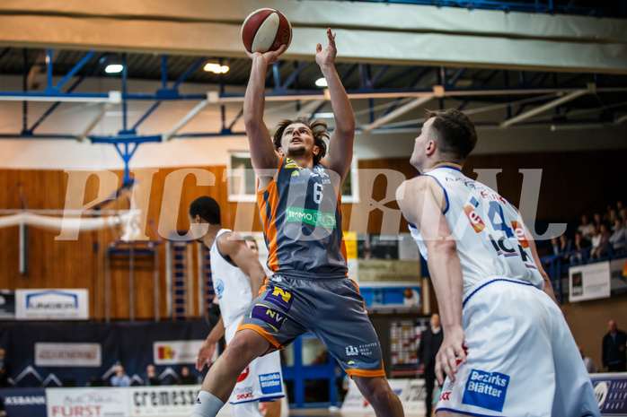 Basketball, Admiral Basketball Superliga 2019/20, Grunddurchgang 16.Runde, Oberwart Gunners, Klosterneuburg Dukes, Moritz Lanegger (6)