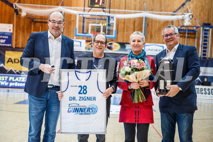 Basketball, Admiral Basketball Superliga 2019/20, Grunddurchgang 16.Runde, Oberwart Gunners, Klosterneuburg Dukes, Ehrung Dr. Ziegner