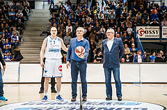 Basketball, Admiral Basketball Superliga 2019/20, Grunddurchgang 16.Runde, Oberwart Gunners, Klosterneuburg Dukes, Patronanzaufwurf
