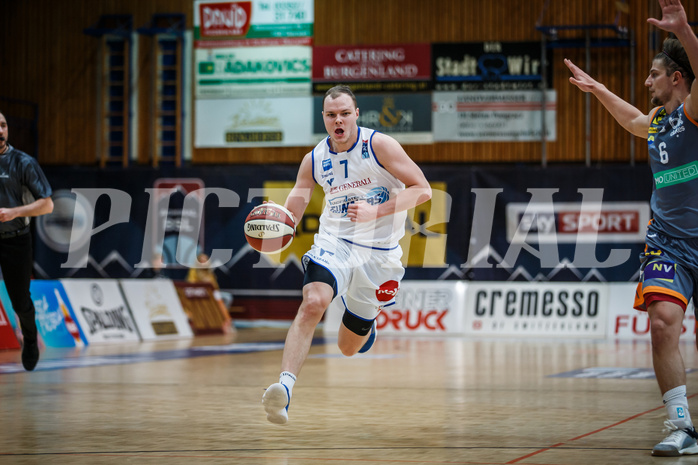 Basketball, Admiral Basketball Superliga 2019/20, Grunddurchgang 16.Runde, Oberwart Gunners, Klosterneuburg Dukes, Sebastian Käferle (7)
