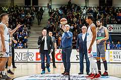 Basketball, Admiral Basketball Superliga 2019/20, Grunddurchgang 16.Runde, Oberwart Gunners, Klosterneuburg Dukes, Patronanzaufwurf