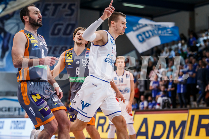 Basketball, Admiral Basketball Superliga 2019/20, Grunddurchgang 16.Runde, Oberwart Gunners, Klosterneuburg Dukes, Saimon Sutt (11)