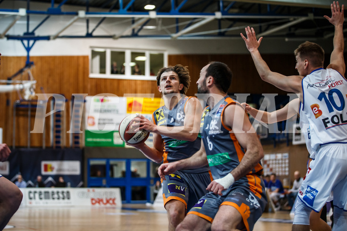 Basketball, Admiral Basketball Superliga 2019/20, Grunddurchgang 16.Runde, Oberwart Gunners, Klosterneuburg Dukes, Moritz Lanegger (6)