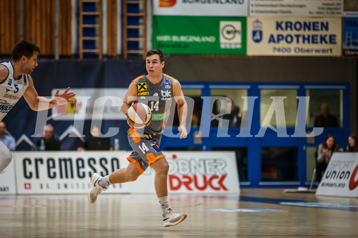 Basketball, Admiral Basketball Superliga 2019/20, Grunddurchgang 16.Runde, Oberwart Gunners, Klosterneuburg Dukes, Valentin Bauer (14)