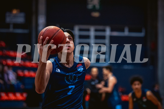 Basketball, Win2Day Superliga 2022/23, Grunddurchgang 21.Runde, BC GGMT Vienna, Vienna Timberwolves, Armin Karian (7)
