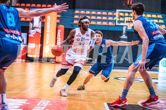 Basketball, Win2Day Superliga 2022/23, Grunddurchgang 21.Runde, BC GGMT Vienna, Vienna Timberwolves, Jahenns Manigat (21)