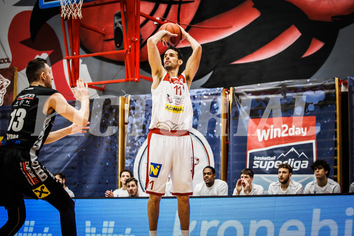 Basketball, win2day Basketball Superliga 2022/23, Grunddurchgang 21.Runde, Traiskirchen Lions, Flyers Wels, Fabricio Vay (11)