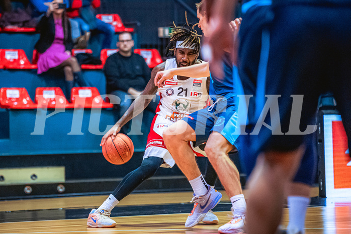Basketball, Win2Day Superliga 2022/23, Grunddurchgang 21.Runde, BC GGMT Vienna, Vienna Timberwolves, Jahenns Manigat (21)