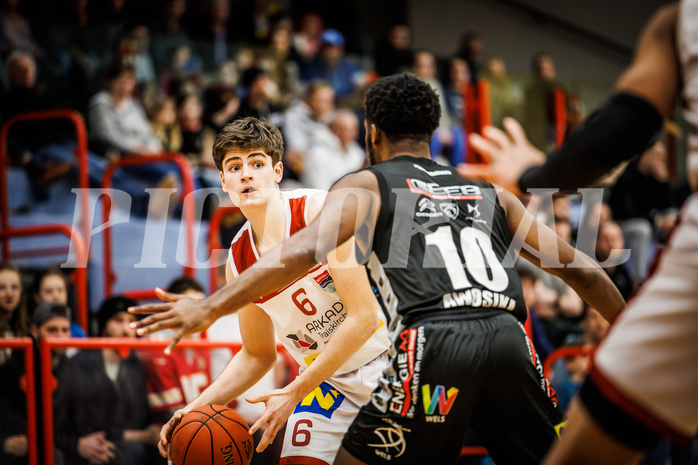 Basketball, win2day Basketball Superliga 2022/23, Grunddurchgang 21.Runde, Traiskirchen Lions, Flyers Wels, Aleksej Kostic (6)