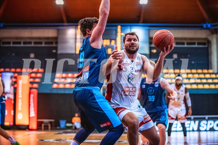 Basketball, Win2Day Superliga 2022/23, Grunddurchgang 21.Runde, BC GGMT Vienna, Vienna Timberwolves, Jozo Rados (3)