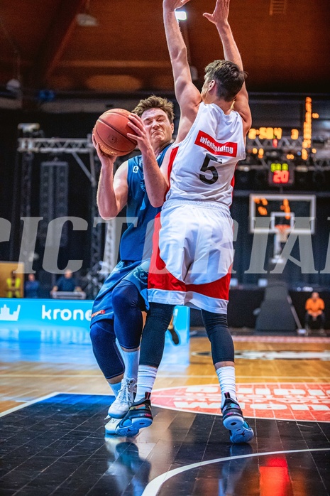 Basketball, Win2Day Superliga 2022/23, Grunddurchgang 21.Runde, BC GGMT Vienna, Vienna Timberwolves, Philipp D’Angelo (9)