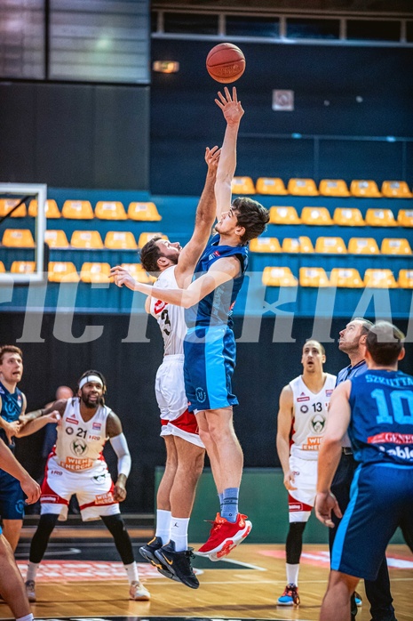 Basketball, Win2Day Superliga 2022/23, Grunddurchgang 21.Runde, BC GGMT Vienna, Vienna Timberwolves, Jozo Rados (3), Chris Vogt (33)