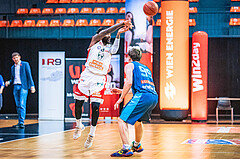 Basketball, Win2Day Superliga 2022/23, Grunddurchgang 21.Runde, BC GGMT Vienna, Vienna Timberwolves, Jahenns Manigat (21)