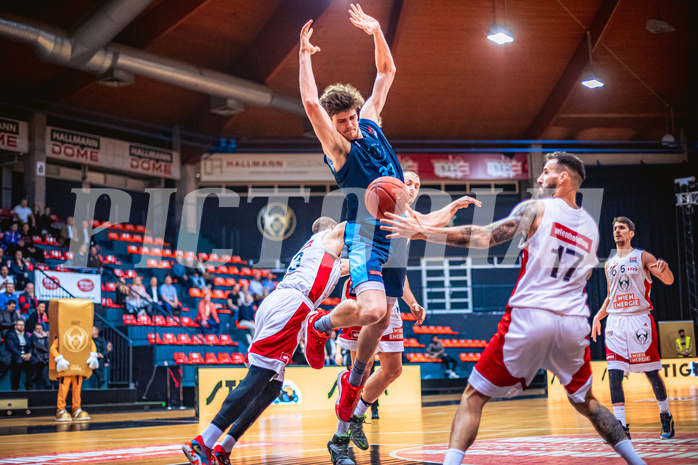 Basketball, Win2Day Superliga 2022/23, Grunddurchgang 21.Runde, BC GGMT Vienna, Vienna Timberwolves, Chris Vogt (33)