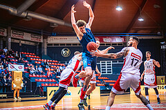 Basketball, Win2Day Superliga 2022/23, Grunddurchgang 21.Runde, BC GGMT Vienna, Vienna Timberwolves, Chris Vogt (33)