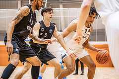 Basketball, Basketball Zweite Liga 2022/23, Grunddurchgang 16.Runde, Basket Flames, Wörthersee Piraten, Felix Leindecker (5), Yann Grandperret (3)
