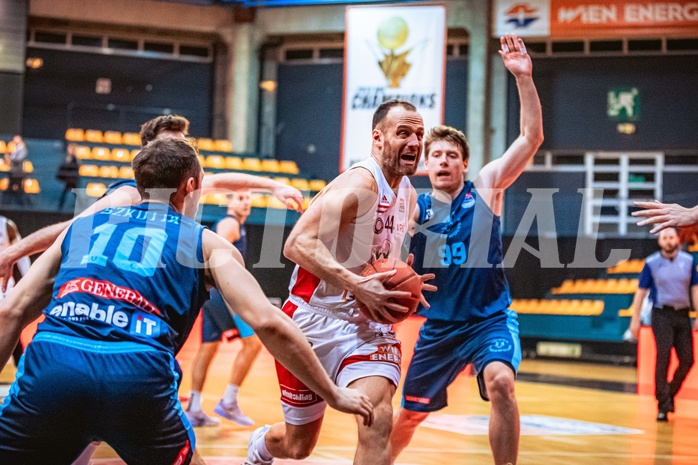 Basketball, Win2Day Superliga 2022/23, Grunddurchgang 21.Runde, BC GGMT Vienna, Vienna Timberwolves, Enis Murati (44)