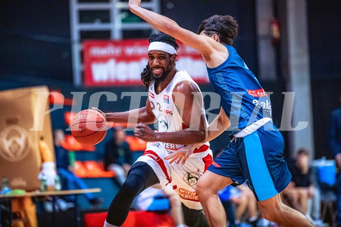 Basketball, Win2Day Superliga 2022/23, Grunddurchgang 21.Runde, BC GGMT Vienna, Vienna Timberwolves, Carlos Novas Mateo (2)