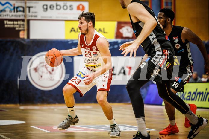 Basketball, win2day Basketball Superliga 2022/23, Grunddurchgang 21.Runde, Traiskirchen Lions, Flyers Wels, Emilio Banic (23)